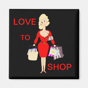 Liebe zum Shoppen im Lady Shopping Magnet