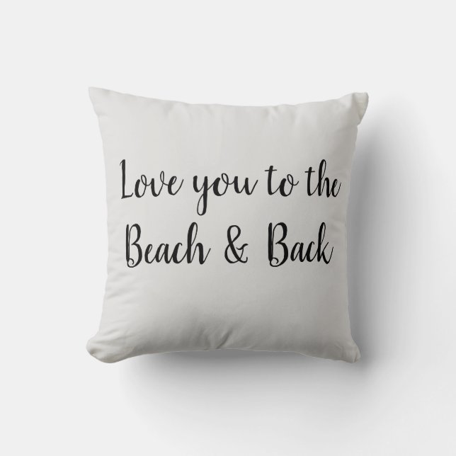 Liebe zum Strand und Rücken Kissen (Vorderseite)
