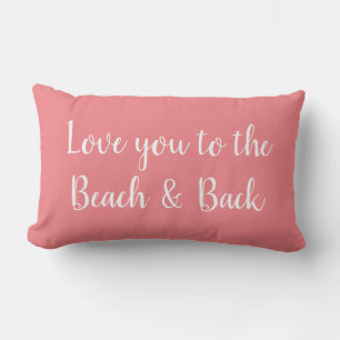 Liebe zum Strand und Rücken Kissen