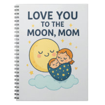 Liebe zum T - Shirt der Mama auf dem Mond