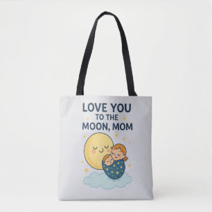 Liebe zum T - Shirt der Mama auf dem Mond Tasche