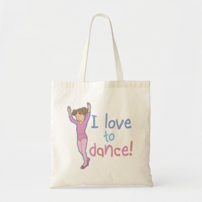 Liebe zum Tanzen Ballerina Tragetasche (Vorne)