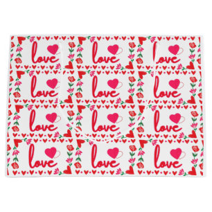 Liebe zum Valentinstag große Geschenktasche Geschenktüte