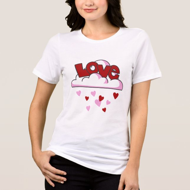 Liebe zum Valentinstag Tri-Blend Shirt (Vorderseite)