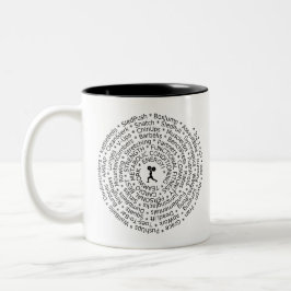 LIEBE zum WORKOUT - Crossfit-Inspirierter Entwurf Zweifarbige Tasse