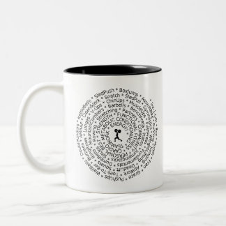 LIEBE zum WORKOUT - Crossfit-Inspirierter Entwurf Zweifarbige Tasse