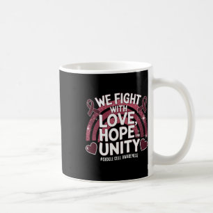 Liebe zur Aufklärung von Sichelzellen Hoffnung Ein Kaffeetasse