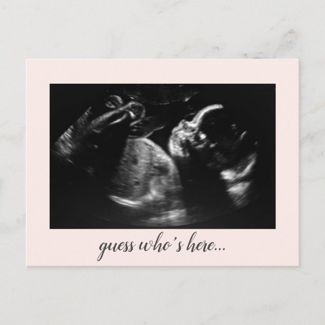 Liebe zur Geburt Baby Girl Birth Ankündigung (Vorderseite)