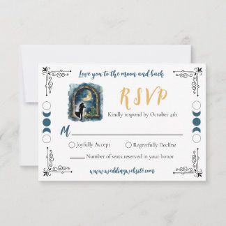 Liebe zur RSVP-Karte für die Mondfeier Einladung