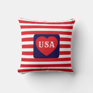 Liebe zur USA Patriotisches Rot Weiß Blau Lustiges Kissen