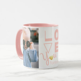 Liebe Zwei Fotos Rosa Mama Tasse