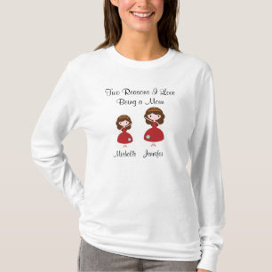 Liebe zwei Gründe I, die eine Mama ist T-Shirt