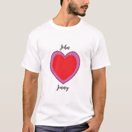 LIEBE ZWEI HERZEN IN EINER T-Shirt