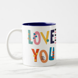 Liebe Zwei-Töne-Kaffee-Tasse Zweifarbige Tasse