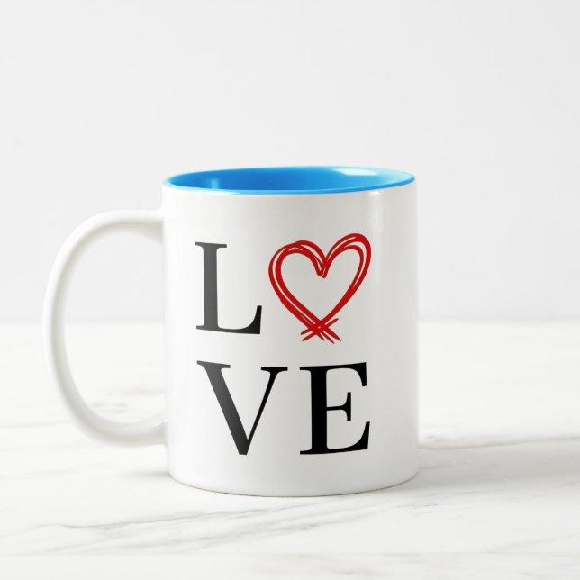 Liebe Zweifarbige Tasse (Links)