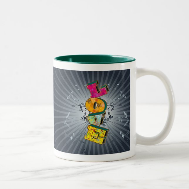 LIEBE ZWEIFARBIGE TASSE (Rechts)