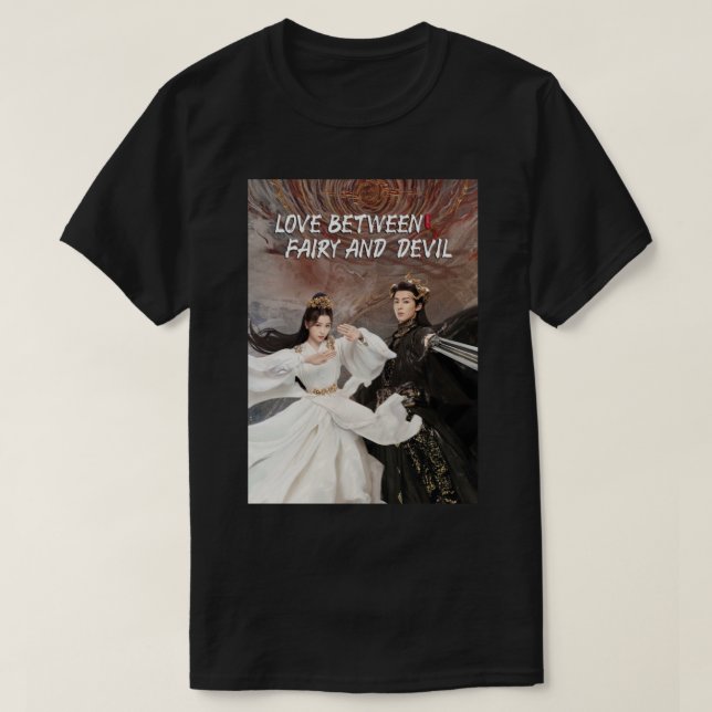 Liebe zwischen Fairy and Devil Spirale Notebook T-Shirt (Design vorne)