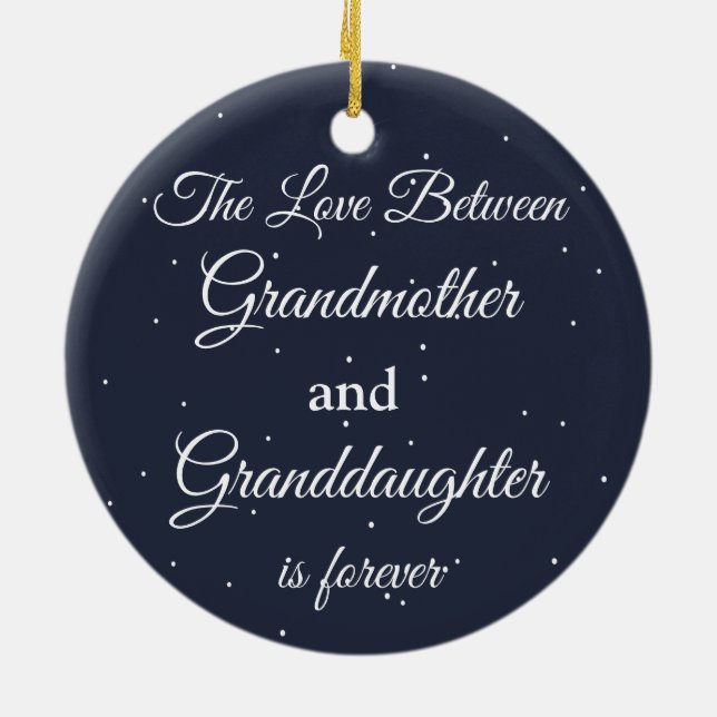Liebe zwischen Großmutter-Enkeltochter ist für imm Keramik Ornament (Hinten)
