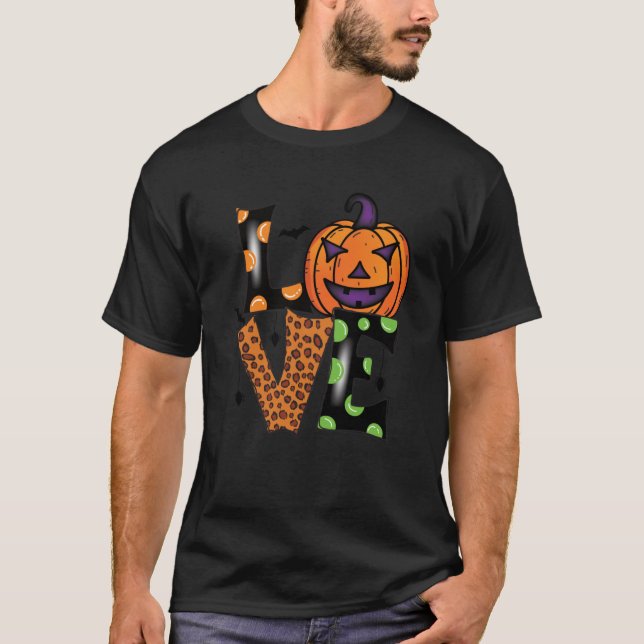 Liebe zwischen Kürbis T - Shirt (Vorderseite)