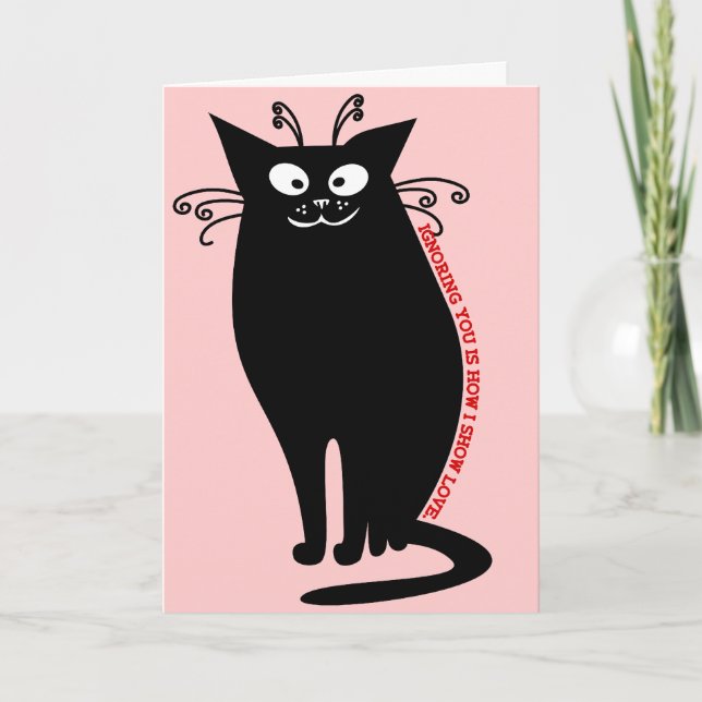 Liebebuchstabe von meiner Katze Feiertagskarte (Vorderseite)