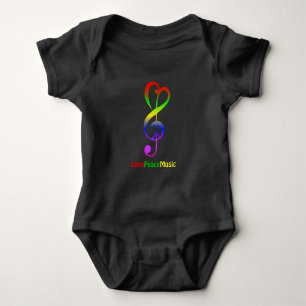 Liebefriedensmusik Schwarzbaby-Shirt dreifachen Baby Strampler