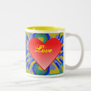 Liebeherz niedlicher Tassenentwurf Valentines Zweifarbige Tasse