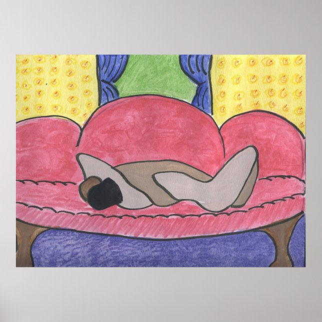 Lieben auf einem Sofa Poster (Vorne)