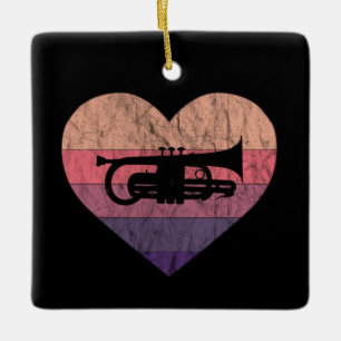 Lieben Cornet und Flugelhorn Keramikornament