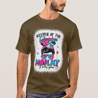 Lieben der Gender Mommy Sie Messy Bun Gen T-Shirt