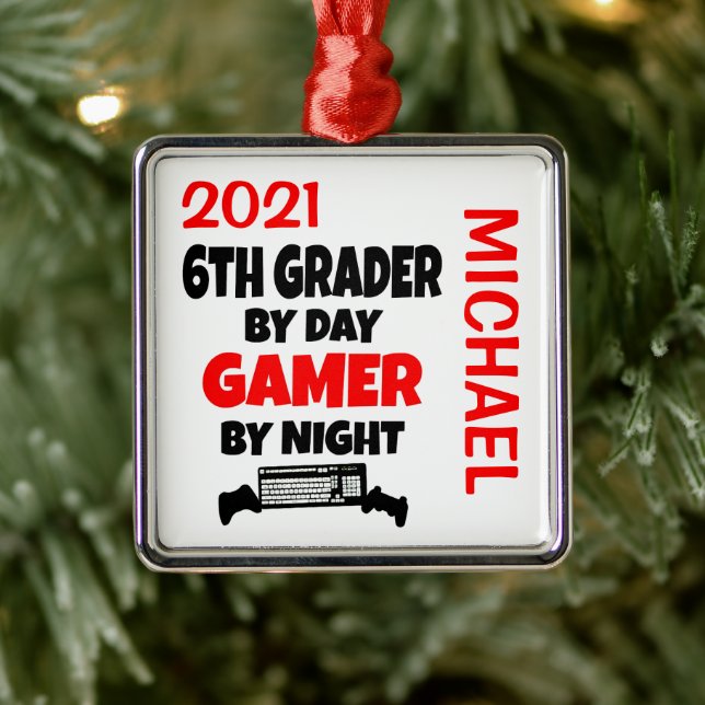 Lieben des 6. Grades Videospiele CUSTOM Ornament Aus Metall (Baum)