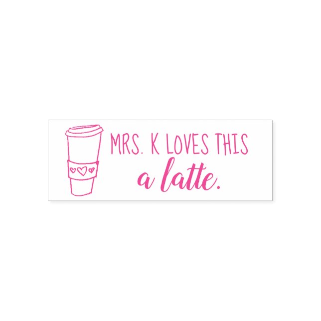 Lieben dies eine Latte Lehrer Briefmarke Brauch! Permastempel (Design)