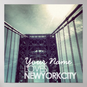 Lieben für kundenspezifische Namen New York City P Poster