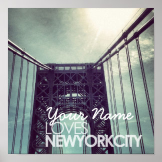 Lieben für kundenspezifische Namen New York City P Poster