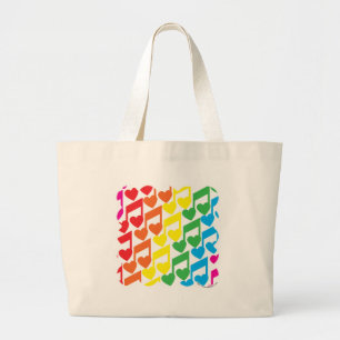 Lieben für Regenbogenmusik Hinweise für das mehr Jumbo Stoffbeutel