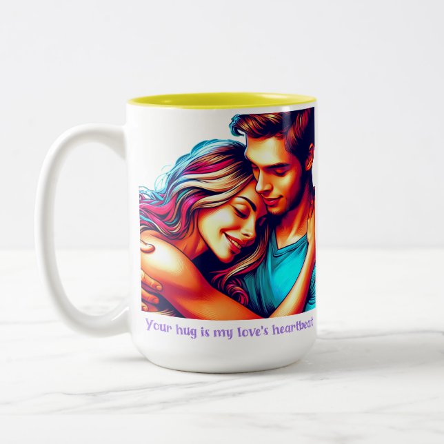 Lieben Heartbeat Zweifarbige Tasse (Links)