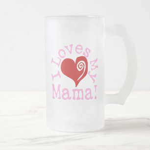 Lieben I meine Mutter Mattglas Bierglas