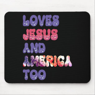 Lieben Jesus und Amerika zu erwachsen Unabhängigke Mousepad