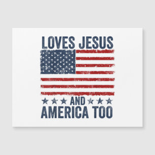 Lieben Jesus und Amerika zu Gott Christlichen 4. Magnetkarte