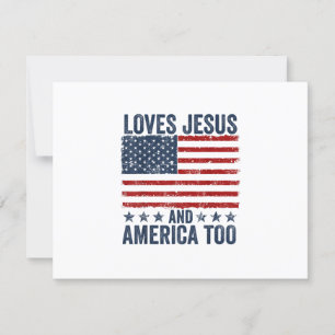 Lieben Jesus und Amerika zu Gott Christlichen 4. RSVP Karte