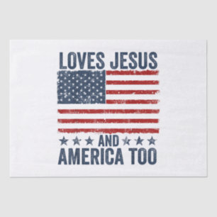 Lieben Jesus und Amerika zu Gott Christlichen 4. Seidenpapier