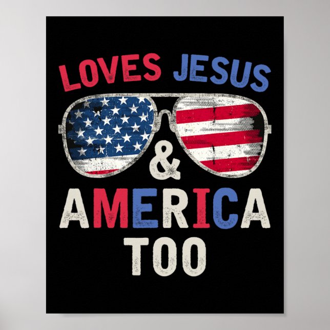 Lieben Jesus und Amerika zu Gott zurückzukehren Ch Poster (Vorne)