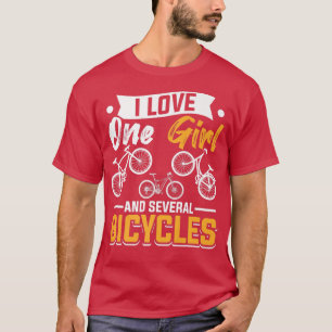 Lieben mit dem Fahrrad, ein Mädchen und mehrere Fa T-Shirt