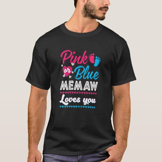 Lieben mit rosa oder blauen Memas bei Geschlechtsv T-Shirt (Vorderseite)