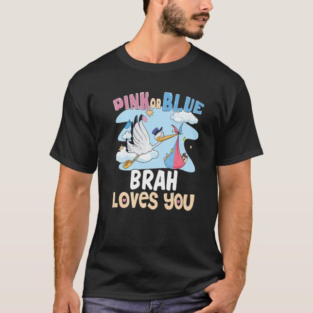 Lieben mit rosa oder blauer Farbe Ihr bester Brude T-Shirt (Vorderseite)