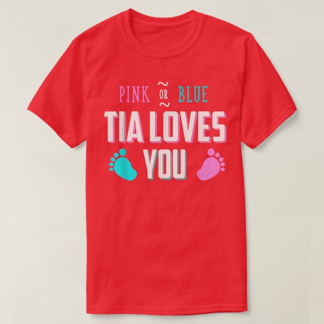 Lieben mit rosa oder blauer Tia, bei denen Sie das T-Shirt (Design vorne)