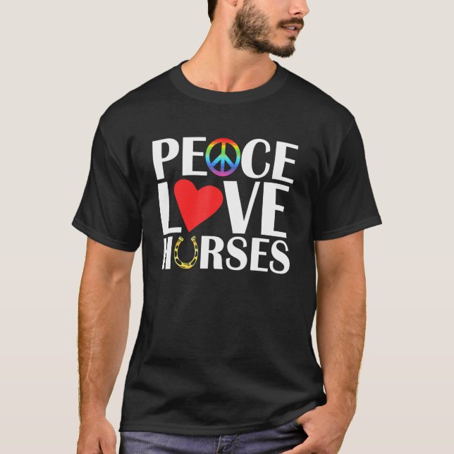 Lieben Pferde Pferde Pferde T-Shirt (Vorderseite)