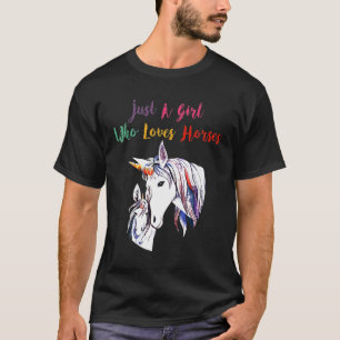 Lieben Pferde Rodeln Farbenfrohe Reiten T-Shirt