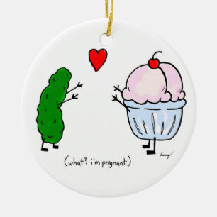 Lieben Pickle Ice Creme Ornament - Blau
