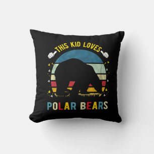 Lieben Polarbären, Jungen und Mädchen Kissen
