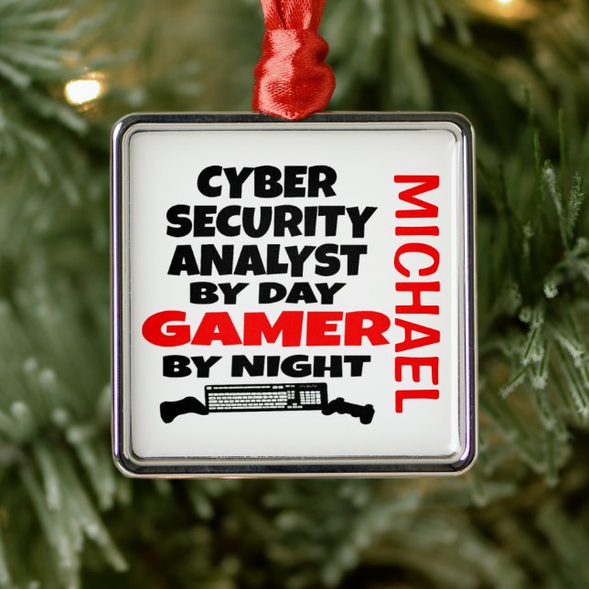 Lieben von Cyber-Sicherheitsanalytikern, die Video Ornament Aus Metall (Baum)